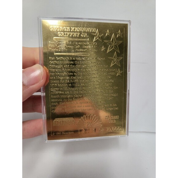 1993 Bleachers Baseball Ken Griffey Jr. 23 Karat Gold Limited Print  #'d/10000 - Picture 4 of 8